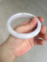 Load image into Gallery viewer, 61.4mm certified 100% natural type A sunny green/purple jadeite jade bangle BN87-8718