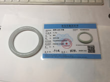 Load image into Gallery viewer, 56.5mm Certified Type A 100% Natural light green/purple/white round cut Jadeite bangle PD105-4910