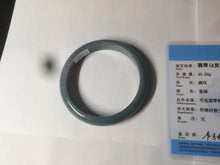 Load image into Gallery viewer, 59mm Certified Type A 100% Natural light blue/gray Guatemala Jadeite bangle Y134-6420
