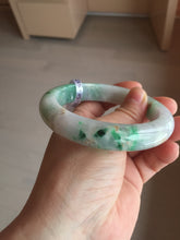 Load image into Gallery viewer, 60.5mm certified Type A 100% Natural light green sunny green light purple Jadeite Jade bangle BK140-5278