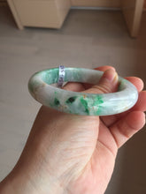 Load image into Gallery viewer, 60.5mm certified Type A 100% Natural light green sunny green light purple Jadeite Jade bangle BK140-5278