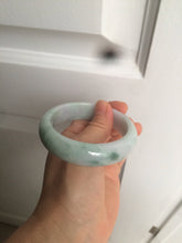 Load image into Gallery viewer, 56.2mm certified Type A 100% Natural green/purple chubby Jadeite Jade bangle AY73-5917