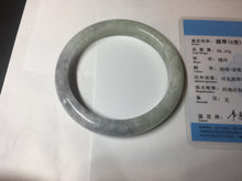 Load image into Gallery viewer, 61.5mm Certified Type A 100% Natural white/light purple/green Jadeite Jade bangle BF120-1933