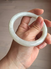 Load image into Gallery viewer, 58.9mm certified 100% natural type A icy watery light green white round cut jadeite jade bangle BS83-(1099)