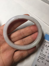 Load image into Gallery viewer, 52mm certified Type A 100% Natural green/purple/white oval Jadeite Jade bangle BM58-0261