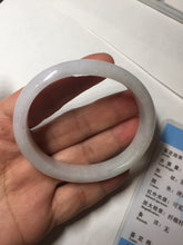 Load image into Gallery viewer, 52mm certified Type A 100% Natural green/purple/white oval Jadeite Jade bangle BM58-0261