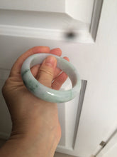 Load image into Gallery viewer, 56.2mm certified Type A 100% Natural green/purple chubby Jadeite Jade bangle AY73-5917
