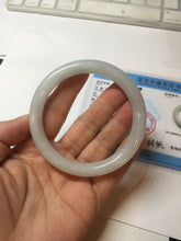 Load image into Gallery viewer, 56.5mm Certified Type A 100% Natural light green/purple/white round cut Jadeite bangle PD105-4910