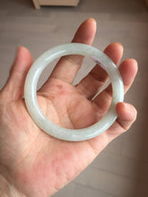 Load image into Gallery viewer, 58.9mm certified 100% natural type A icy watery light green white round cut jadeite jade bangle BS83-(1099)