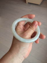 Load image into Gallery viewer, 58.9mm certified 100% natural type A icy watery light green white round cut jadeite jade bangle BS83-(1099)