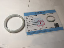 Load image into Gallery viewer, 54.5mm Certified Type A 100% Natural light green/white Jadeite Jade bangle Bl123-1274