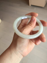 Load image into Gallery viewer, 58.9mm certified 100% natural type A icy watery light green white round cut jadeite jade bangle BS83-(1099)