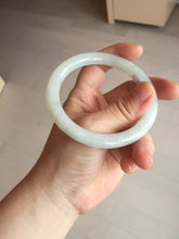 Load image into Gallery viewer, 58.9mm certified 100% natural type A icy watery light green white round cut jadeite jade bangle BS83-(1099)