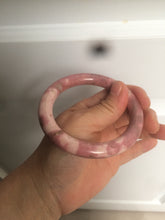 Load image into Gallery viewer, 58mm 100% natural rose pink round cut rose stone (Rhodonite)bangle sy4