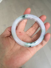 Load image into Gallery viewer, 58mm certified 100% natural type A light green/purple/yellow(FU LU SHOU)  jadeite jade bangle BN84-8722