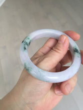 Load image into Gallery viewer, 58mm certified 100% natural type A light green/purple/yellow(FU LU SHOU)  jadeite jade bangle BN84-8722