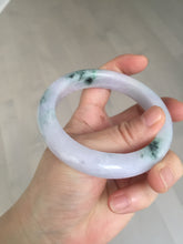 Load image into Gallery viewer, 58mm certified 100% natural type A light green/purple/yellow(FU LU SHOU)  jadeite jade bangle BN84-8722