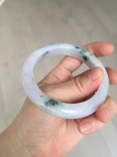 Load image into Gallery viewer, 58mm certified 100% natural type A light green/purple/yellow(FU LU SHOU)  jadeite jade bangle BN84-8722