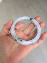 Load image into Gallery viewer, 58mm certified 100% natural type A light green/purple/yellow(FU LU SHOU)  jadeite jade bangle BN84-8722