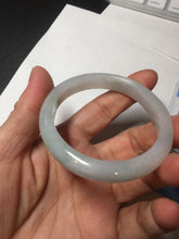 Load image into Gallery viewer, 51mm certified Type A 100% Natural green/purple/white oval Jadeite Jade bangle BM59-0262