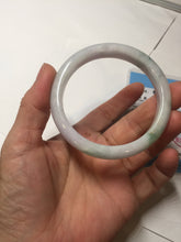 Load image into Gallery viewer, 54.8mm Certified Type A 100% Natural green/white/purple with green floating flowers Jadeite Jade bangle BL124-1273