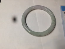 Load image into Gallery viewer, 57.6mm certificated Type A 100% Natural light green/dark green/purple slim round cut Jadeite Jade bangle BG53-2960