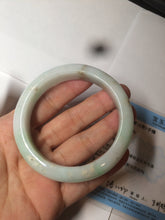Load image into Gallery viewer, 55.8mm certified 100% natural Type A sunny green/white/brown jadeite jade bangle Y137-3334