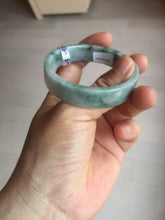 Load image into Gallery viewer, 50.7mm Certified type A 100% Natural green with green floating flowers Jadeite Jade square bangle PC37-0403