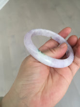 Load image into Gallery viewer, 57.5mm certified 100% natural type A light green/purple/yellow(FU LU SHOU)  jadeite jade bangle BN82-8715