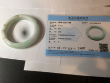 Load image into Gallery viewer, 54.6mm certified 100% natural Type A sunny green/white/brown jadeite jade bangle Y138-3314
