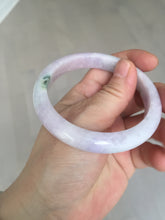 Load image into Gallery viewer, 57.5mm certified 100% natural type A light green/purple/yellow(FU LU SHOU)  jadeite jade bangle BN82-8715