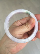 Load image into Gallery viewer, 57.5mm certified 100% natural type A light green/purple/yellow(FU LU SHOU)  jadeite jade bangle BN82-8715