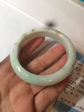 Load image into Gallery viewer, 54.6mm certified 100% natural Type A sunny green/white/brown jadeite jade bangle Y138-3314
