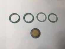 Load image into Gallery viewer, 17.9mm 7 3/4 100% natural type A icy watery green/blue/white Guatemala jadeite jade band ring group BP76(12-15)