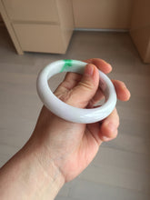 Load image into Gallery viewer, 56.5mm certified Type A 100% Natural sunny green/purple/white(白底青) Jadeite Jade bangle BF139-4075