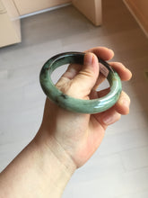 Load image into Gallery viewer, 58.5mm Certified 100% natural Type A dark green/sunny green/black/red/brown jadeite bangle PD83-9761