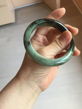 Load image into Gallery viewer, 57.8mm Certified 100% natural Type A dark green/black/red/brown jadeite bangle PD84-9793