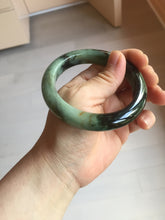 Load image into Gallery viewer, 58.5mm Certified 100% natural Type A dark green/sunny green/black/red/brown jadeite bangle PD83-9761