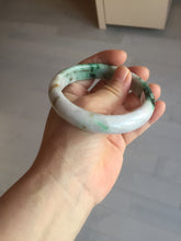 Load image into Gallery viewer, 59.5mm certified Type A 100% Natural light purple light brown dark green sunny green Jadeite Jade bangle AA48-3312