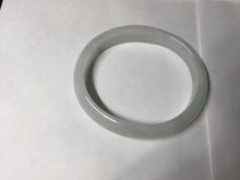 Load image into Gallery viewer, 52mm certified Type A 100% Natural green/white oval Jadeite Jade bangle BM60-0287