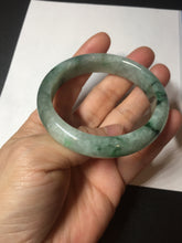 Load image into Gallery viewer, Shopify only 52.9mm Certified Type A 100% Natural green flying flowers Jadeite Jade bangle BF124-8563