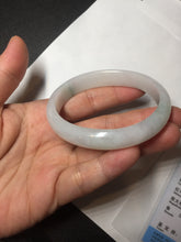Load image into Gallery viewer, 52mm certified Type A 100% Natural green/white oval Jadeite Jade bangle BM60-0287