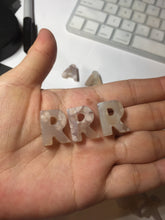 Load image into Gallery viewer, 100% natural icy Madagascar cherry blossoms agate Initial letters X81 (Add on item, not sale individually)