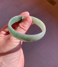 Load image into Gallery viewer, 51.6mm certified Type A 100% Natural oily dark green  thin style Jadeite jade bangle AM73-2825