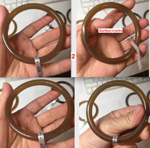 Load image into Gallery viewer, 60-64.5mm 100% Natural black brown beige slim Buffalo Horn bangle group CB56
