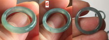 Load image into Gallery viewer, 15.9mm 5 1/4 100% natural type A icy watery green/blue icy watery Guatemala jadeite jade band ring group BL144