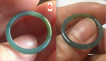 Load image into Gallery viewer, 17.5mm 7 1/4 100% natural type A icy watery green/blue icy watery Guatemala jadeite jade band ring group  BP78