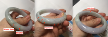 Load image into Gallery viewer, 58.7mm certified Type A 100% Natural icy watery green/purple Jadeite Jade bangle AU17-0866