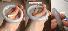 Load image into Gallery viewer, 58.7mm certified Type A 100% Natural icy watery green/purple Jadeite Jade bangle AU17-0866
