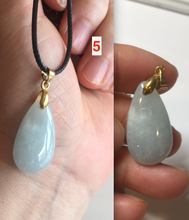 Load image into Gallery viewer, 100% natural icy watery green/purple type A jadeite jade water drop pendant necklace group AD23
